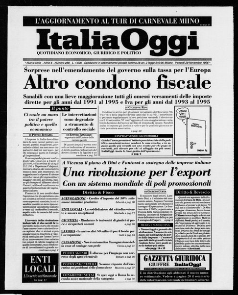 Italia oggi : quotidiano di economia finanza e politica